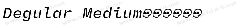 Degular Medium字体转换